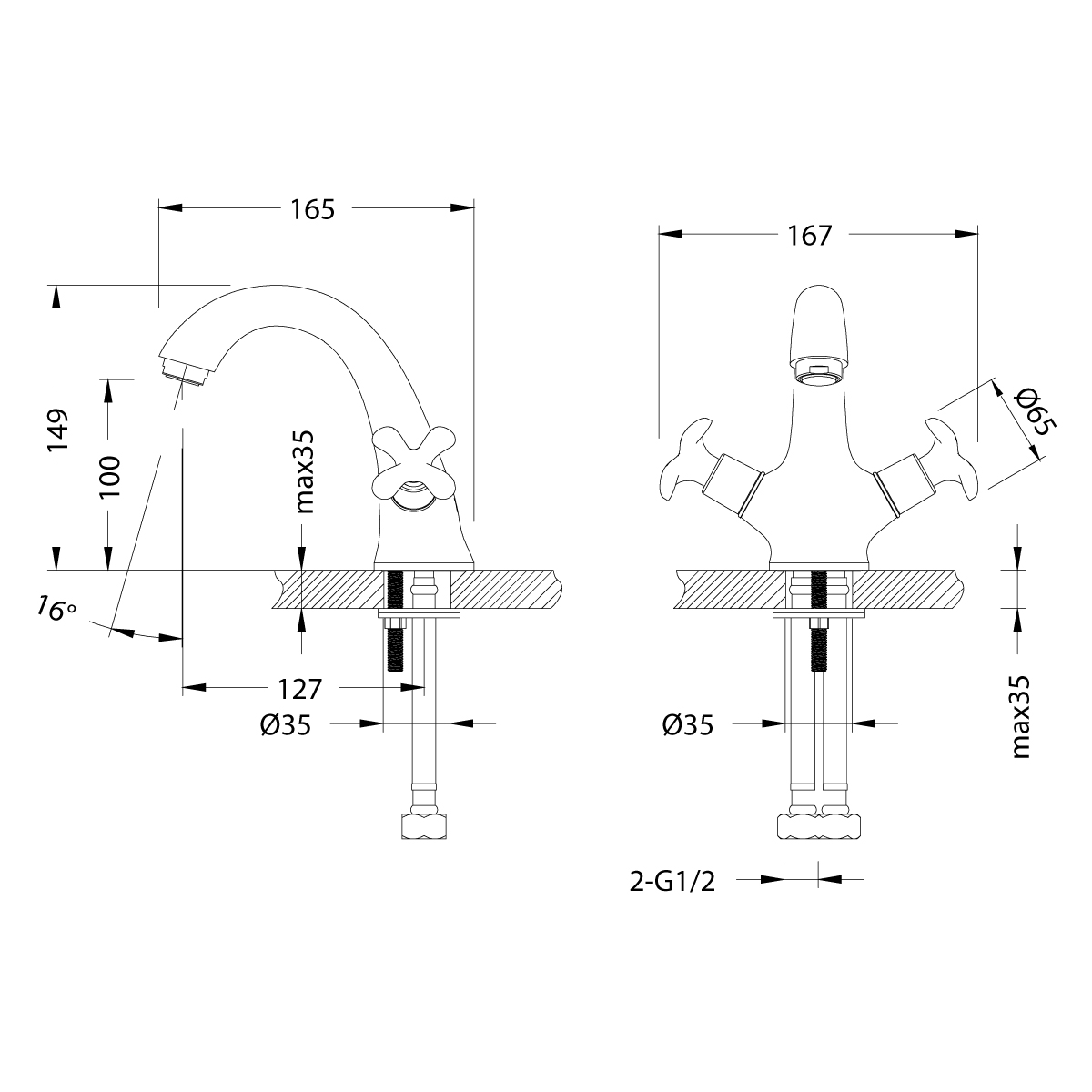 Смеситель для раковины Lemark Flora (LM0106C)