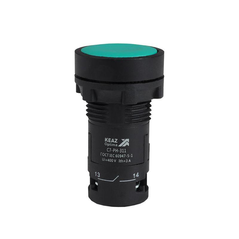 Кнопка с фиксацией OptiSignal Compact D22 С7-PH-311 зел. 1НО+1НЗ XB7NH35 КЭАЗ 362074