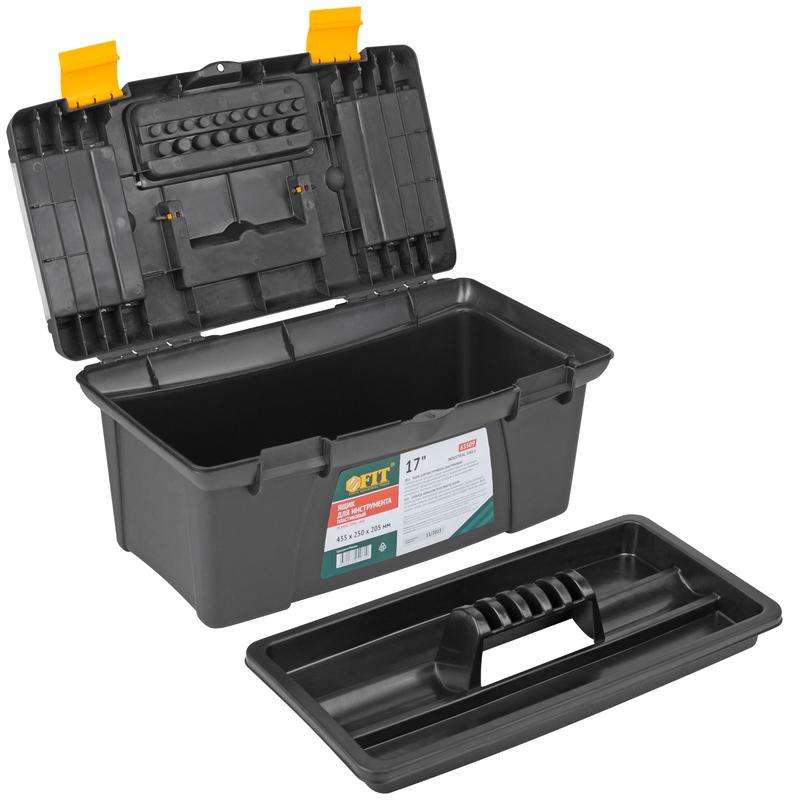 Ящик для инструмента пластиковый 17дюйм ( 435х250х205мм ) FIT 65509