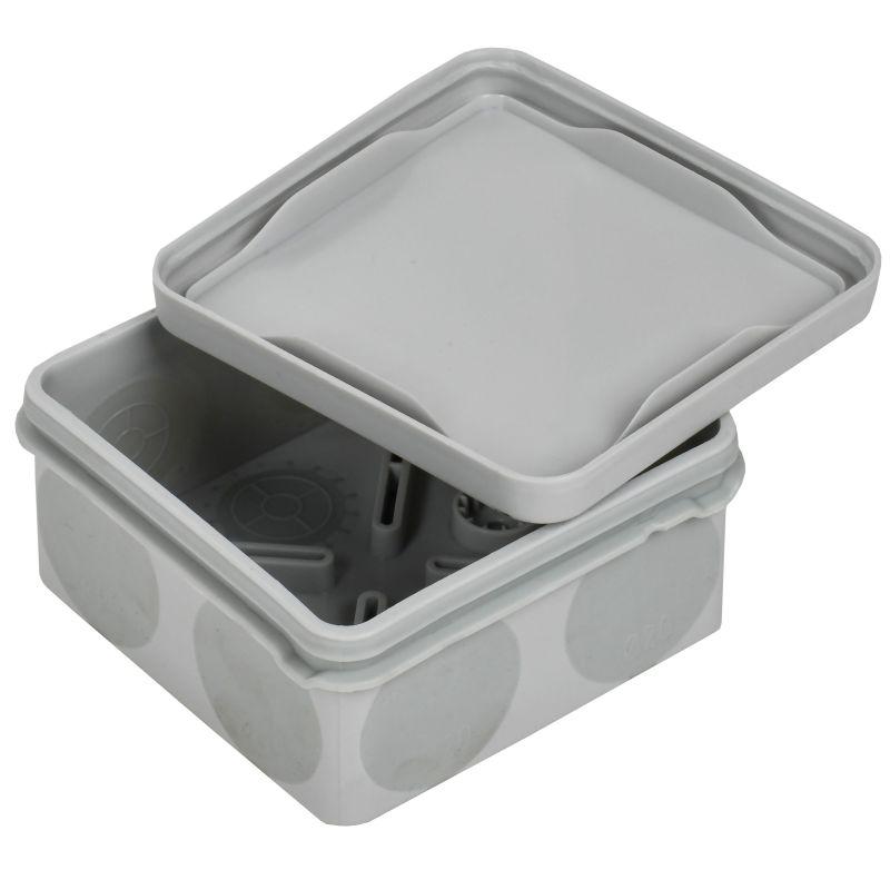 Коробка распаячная ОП КМ42435 80х80х40мм IP67 8 вводов сер. IEK UKO21-080-080-040-K41-66