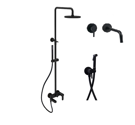 Комплект Paffoni Light KITZCOL632NO006 С ВНУТРЕННЕЙ ЧАСТЬЮ черный матовый