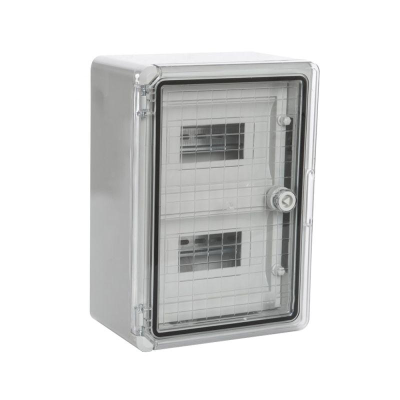 Корпус пластиковый распределительный ЩРН-18 IP65 прозр. дверь 350х250х150 Промрукав PR08.26502