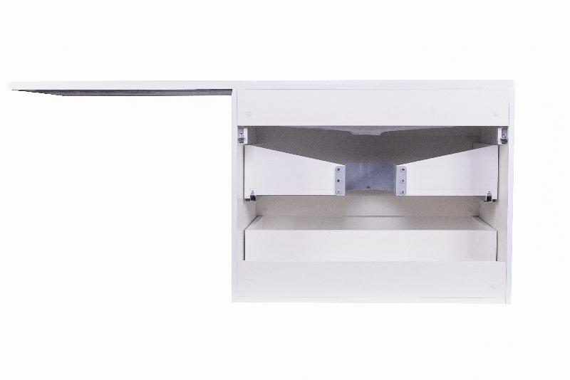 Тумба подвесная "Даллас 140", Люкс белая, PLUS