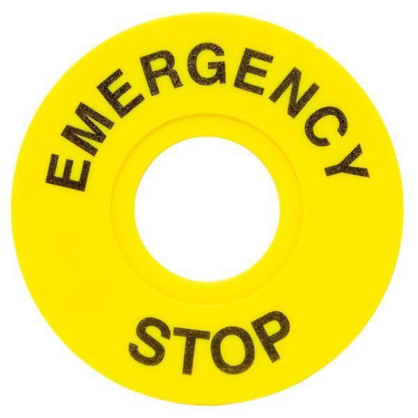 Табличка для кнопок 22мм "EMERGENCY STOP" EKF scep-es