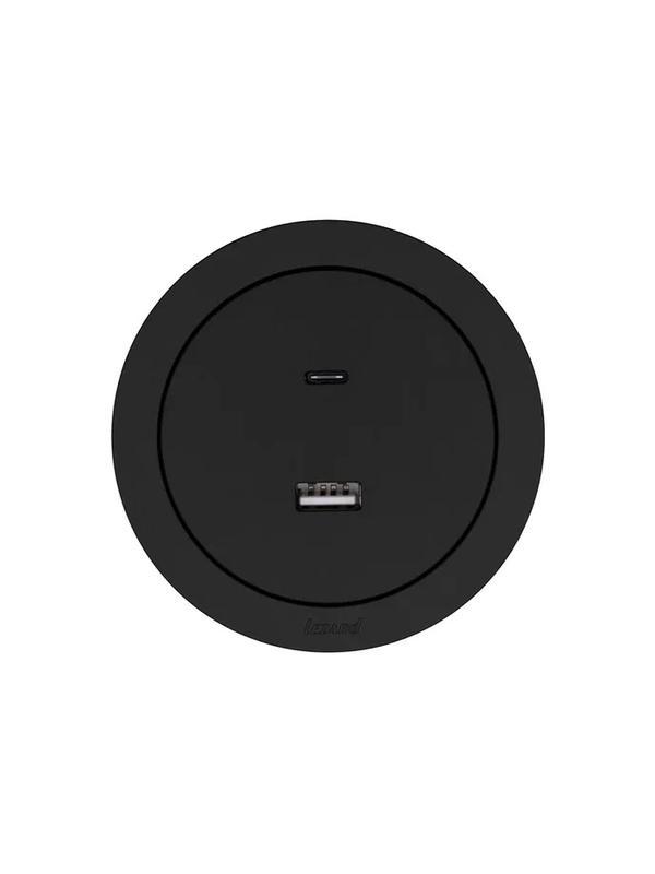 Розетка 1-м СП OSEN TC+ USB разъем механизм черн. бархат LEZARD 743-4288-192TC