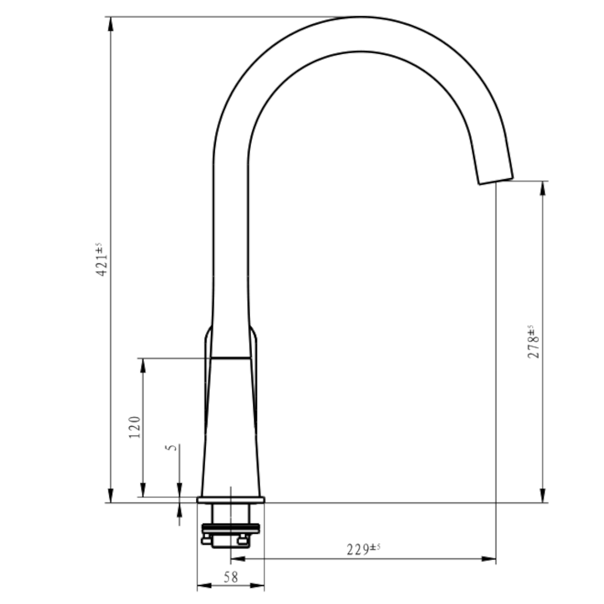 Смеситель для кухни Savol SK-H6004, хром/белый
