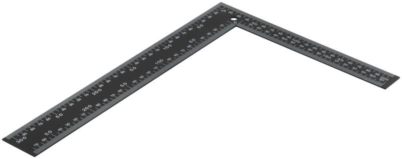 Угольник столярный 200х300мм цельнометал. крашеная шкала КУРС 19618