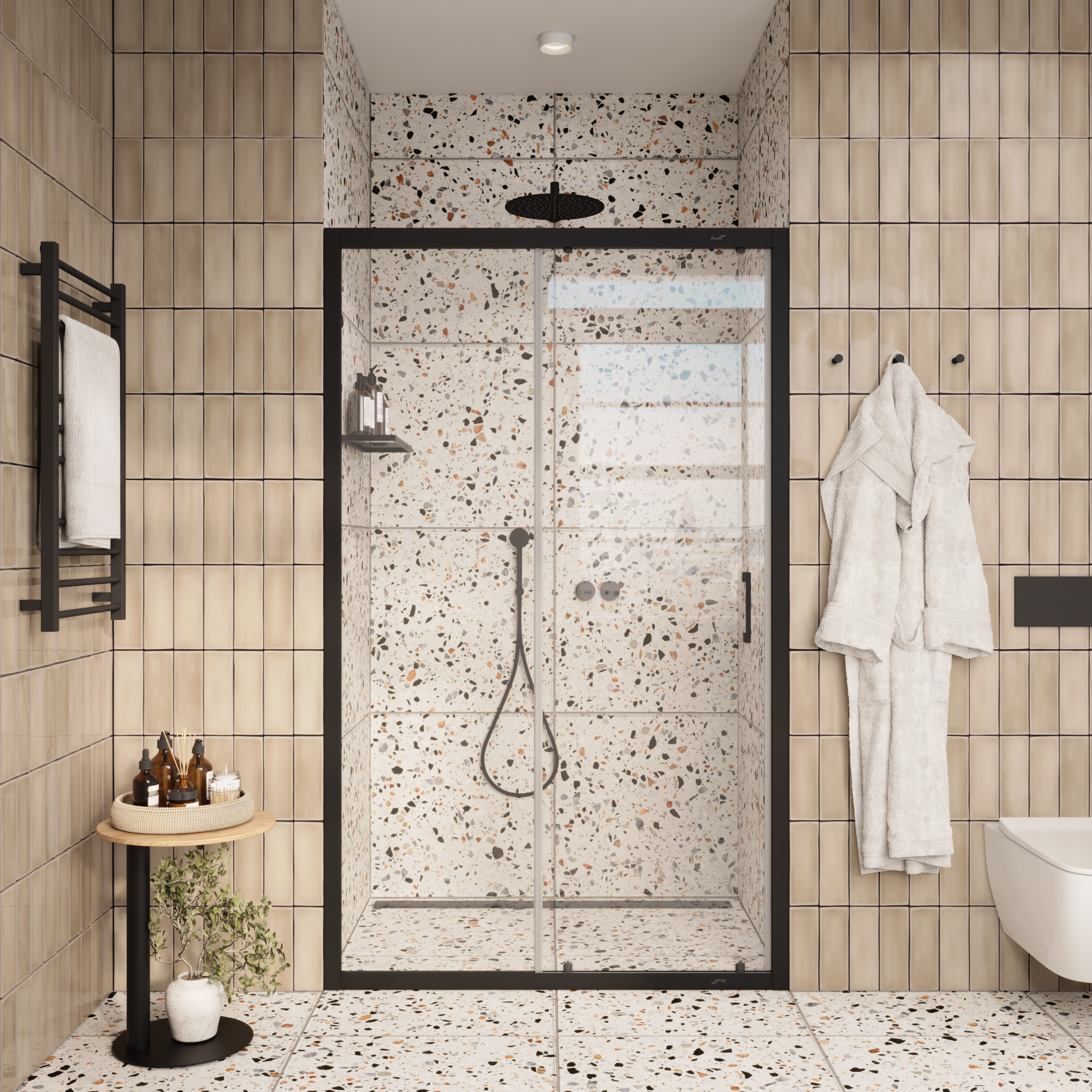 Дверь GLORIA D120B душевая в нишу Ceruttispa (120х195)