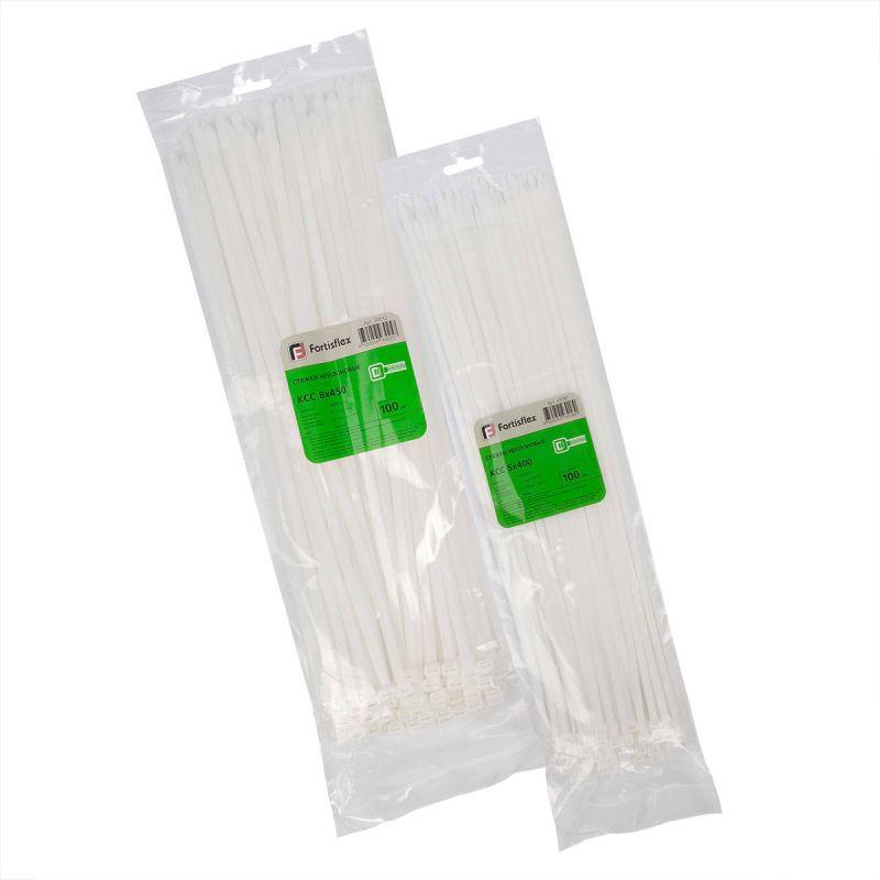 Хомут нейлоновый КСС 8х610 бел. (уп.100шт) Fortisflex 89896