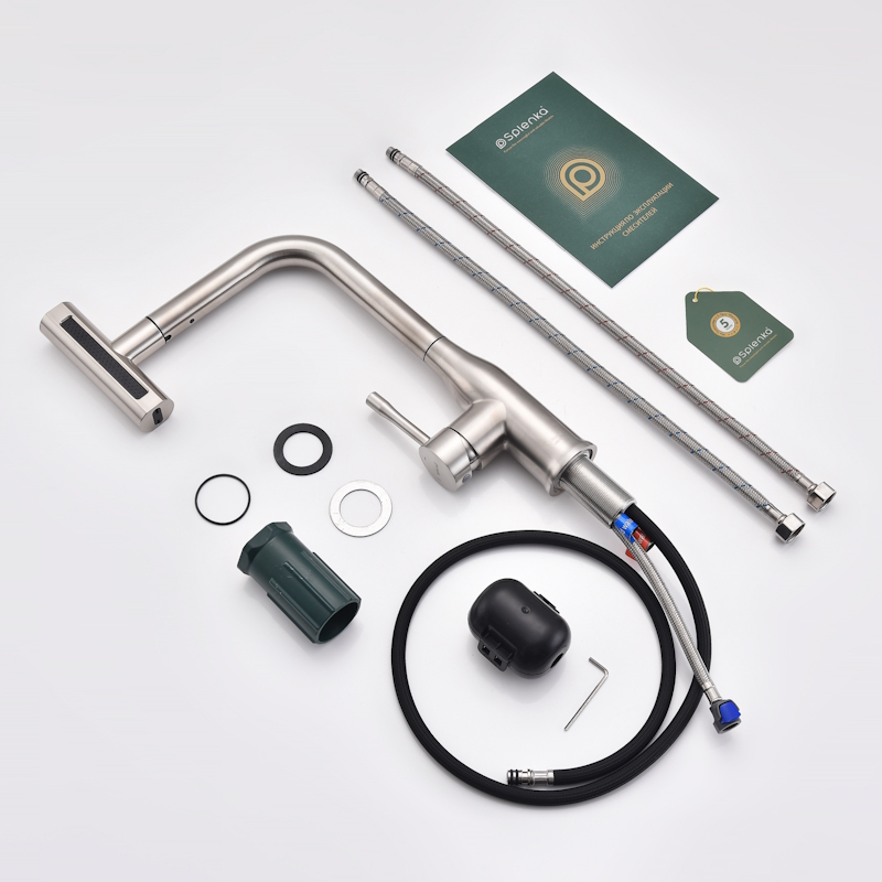 Смеситель для кухни с мультифункциональным изливом Splenka S206.49.05, сатин