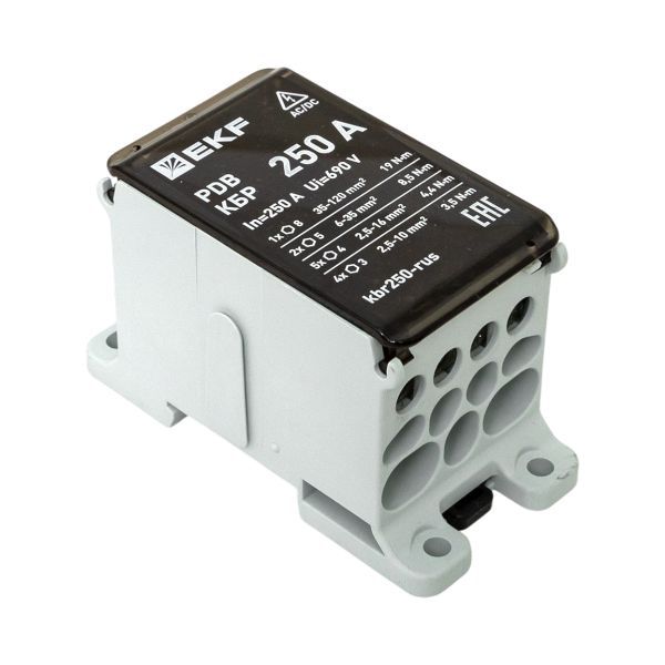 Блок распределительный клеммный КБР 250A EKF kbr250-rus