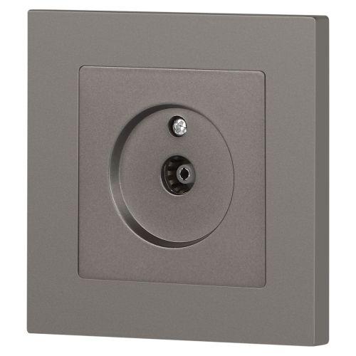 Розетка телевизионная одиночная TV СП Accent 6-301-09 IP20 титан Intro Б0063618