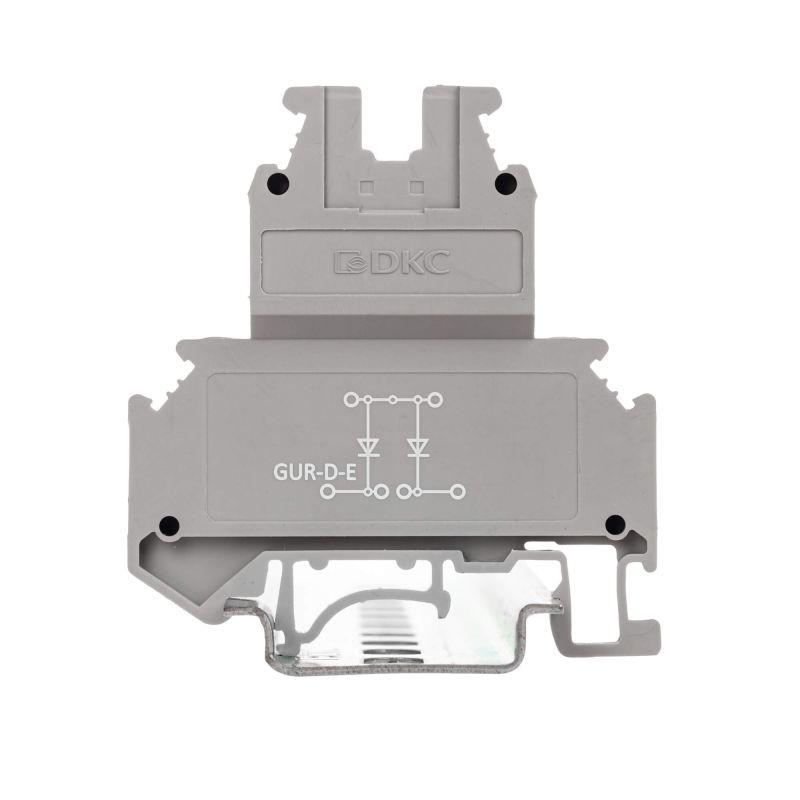 Клемма со встроенным диодом винтовой зажим 4 точки подключения 4кв.мм сер. DKC GUR-D-E