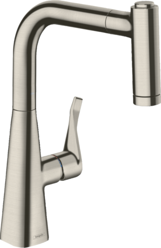 Смеситель Hansgrohe Metris 14834800 для кухни с вытяжным изливом