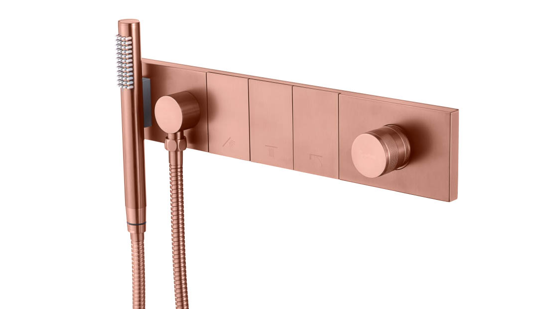 Смеситель ZODIAC с ручным душем COPPER BRUSHED