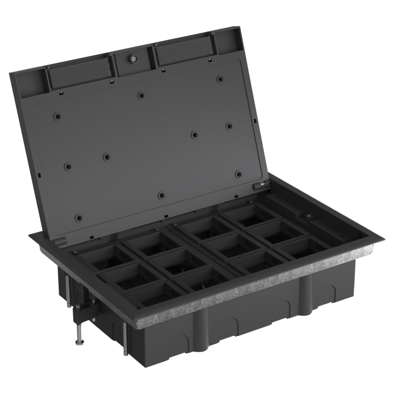 Люк MultiDesk MDK10 на 24мод. IP40 с монтажной коробкой для фальшпола SE MDK10124