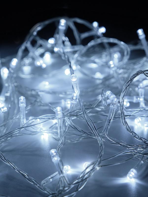 Гирлянда AC-G01-120W 120LED 12.8м 8реж. 220В бел. ФАZА 5047679