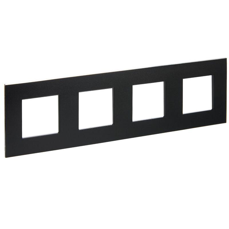 Рамка 4-м SKANDY SK-F34Bl металл черн. IEK SK-M42-M-K02