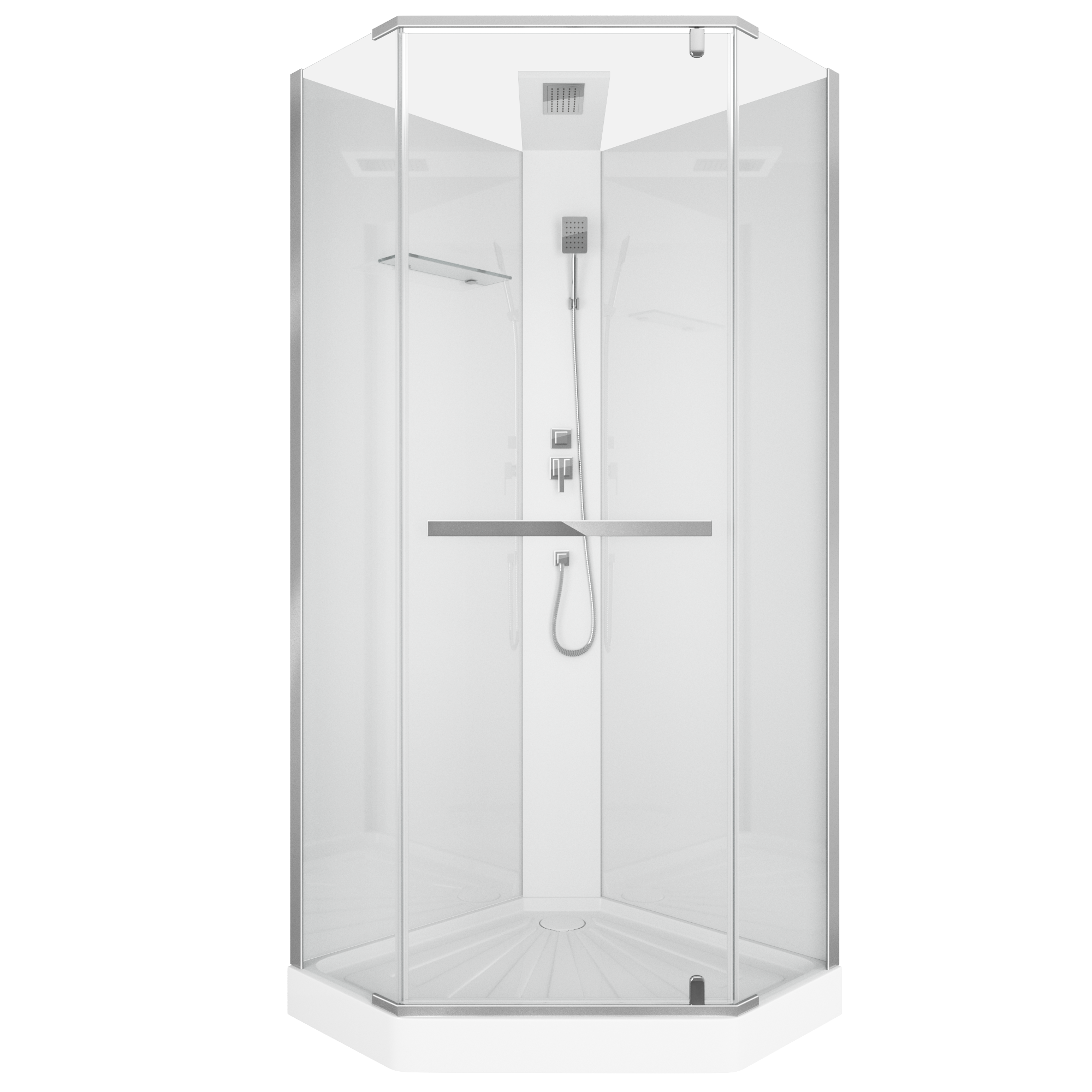 Кабина CHIKA901T душевая без крыши Ceruttispa (90x90x215-225)