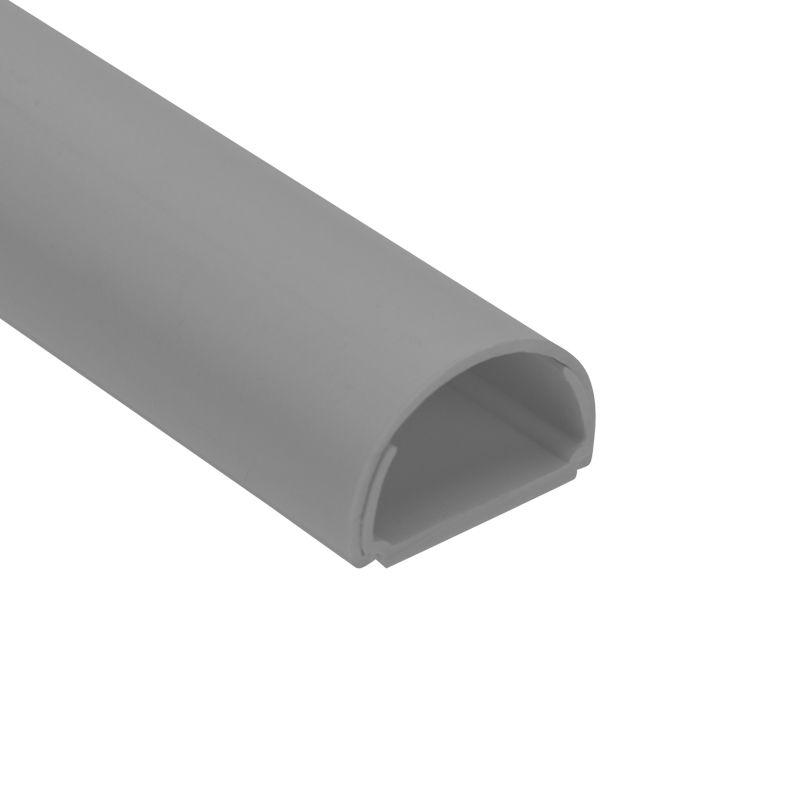 Кабель-канал 20х12 L2000 полукруглый сер. Rexant 28-2012-16