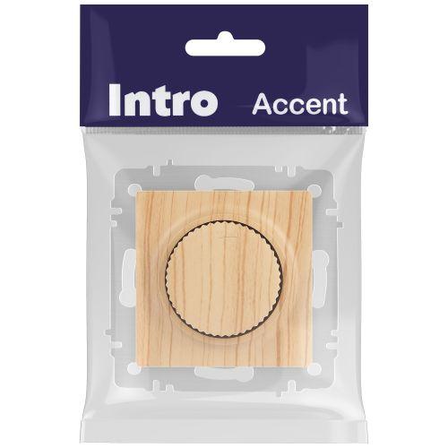 Светорегулятор поворотный СП Accent 6-401-11 600Вт 230В IP20 сосна Intro Б0063688