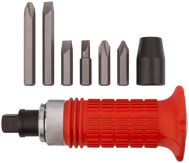 Отвертка ударная 6 CrV специальных бит резиновая ручка пластиковый кейс FIT 56266