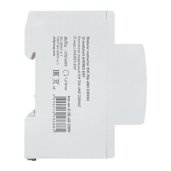 Контактор модульный КМ 25А 4NO 230В AC (2 мод.) AVERES EKF km-av-2-25-40-230V