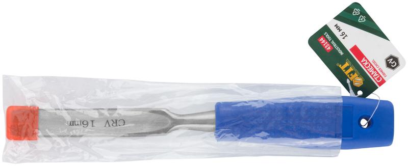 Стамеска CrV полукруглая с пластиковой ручкой 16мм FIT 43144