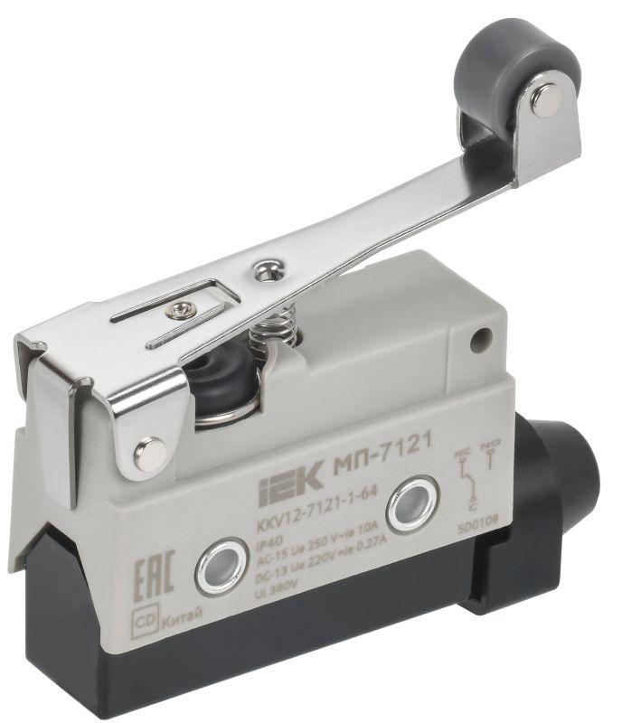 Микропереключатель концевой МП-7121 IP40 рычаг с роликом IEK KKV12-7121-1-64