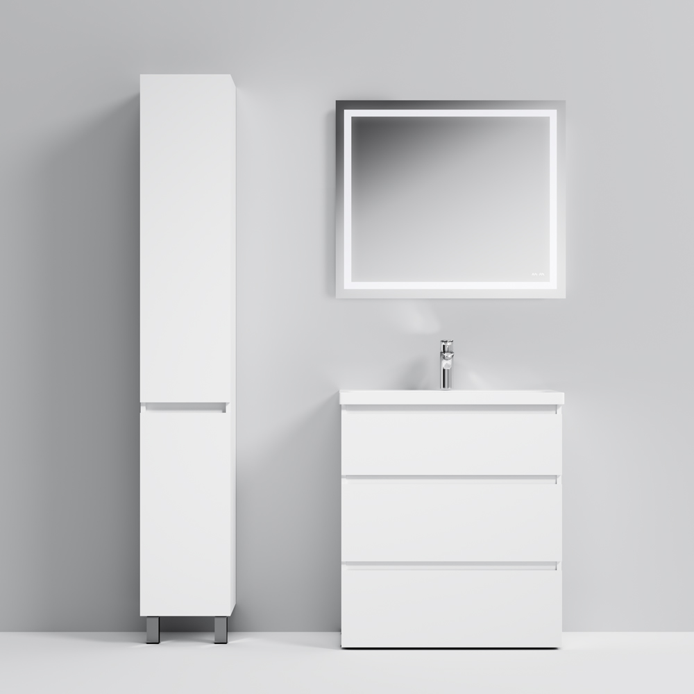 M91FSX0752WG GEM S, База под раковину, напольная, 75 см, 3 ящика, белый глянец