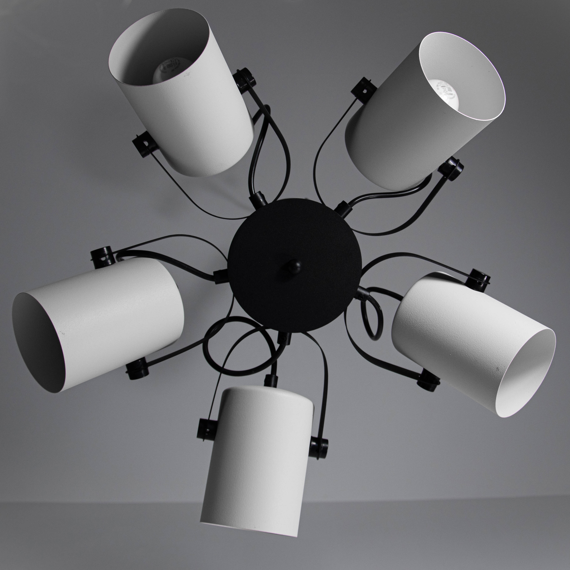 Светильник  подвесной Гамма 251 черн.бел. муар. НСБ 01-5х60-140 Е27