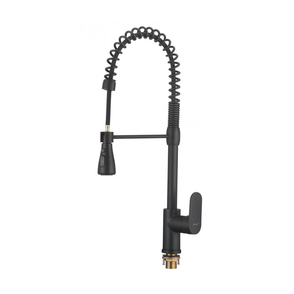 Смеситель для кухни с гибким изливом и режимом душ Savol S-002802H, черный