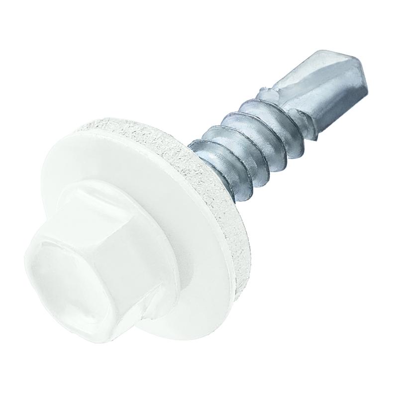 Саморез кровельный 4.8х28(29) RAL 9003 сигнальный бел. (европодвес) (уп.20шт) СТРОЙМЕТИЗ 2151011