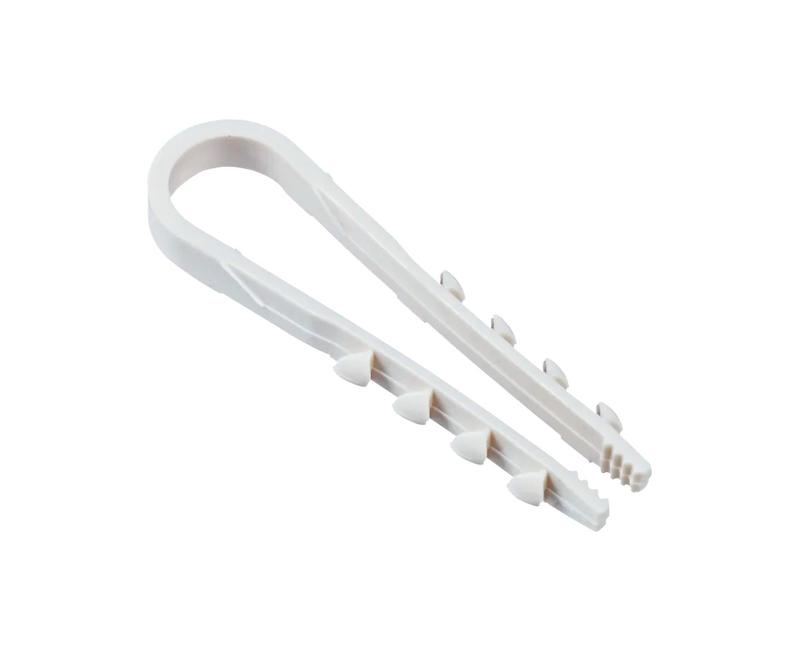 Дюбель-хомут PCD-R 11-18-55-100WH для круглого кабеля PA6.6 (уп.100шт) Jazzway 5054806