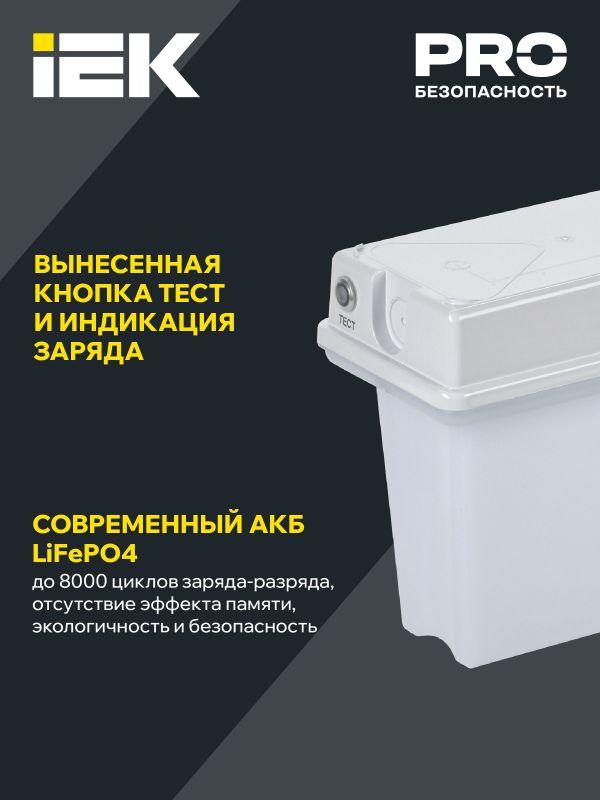 Светильник светодиодный ССА1010 1ч IP65 аварийный универс. IEK LSSA0-1010-1-65-K01