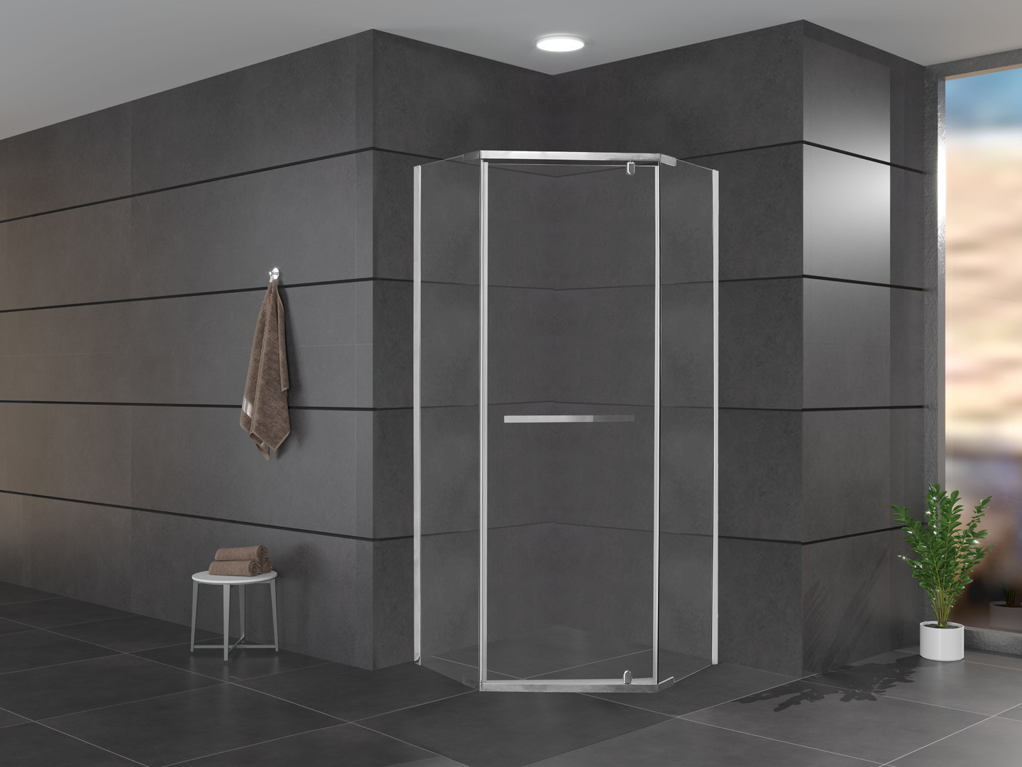 Ограждение CHIKA ZP101T душевое Ceruttispa без поддона (100x100x195)