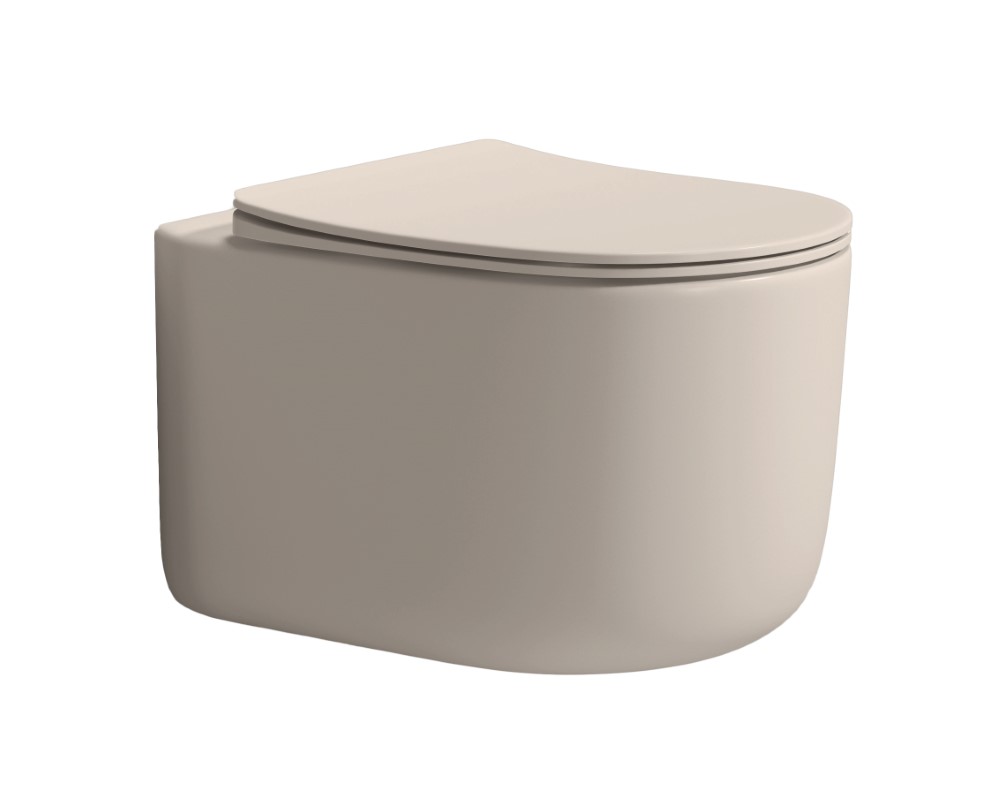 Flow подвесной унитаз LATTE SOFT с крышкой, функция Торнадо