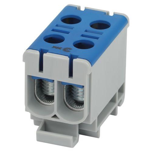 Клемма силовая вводная двойн. КСВ NO-224-138 (KE66.2) 6-50кв.мм N син. Эра Б0065583