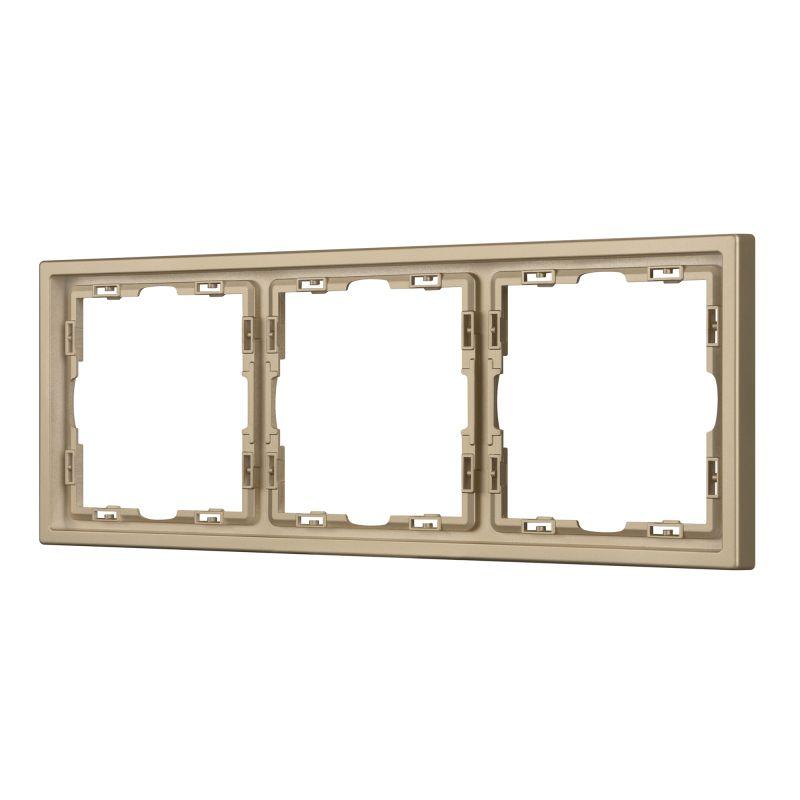 Рамка пластиковая FRM-NOBE-SFPL-3-GD Arlight 054221