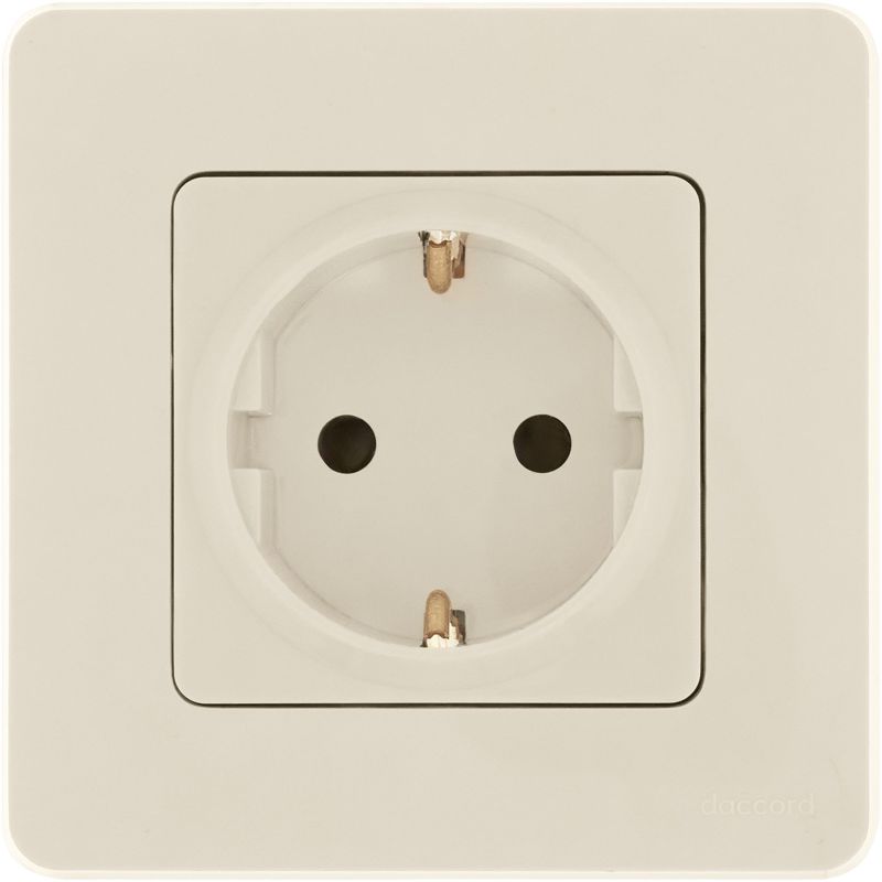 Розетка 1-м СП Inspiria 16А IP20 250В 2P+E защ. шторки немецк. стандарт механизм сл. кость IEK 673731