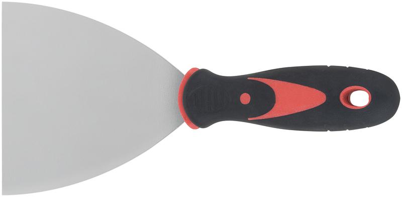 Шпатель 4дюйм (100мм) прорезиненная ручка нерж. сталь КУРС 06706