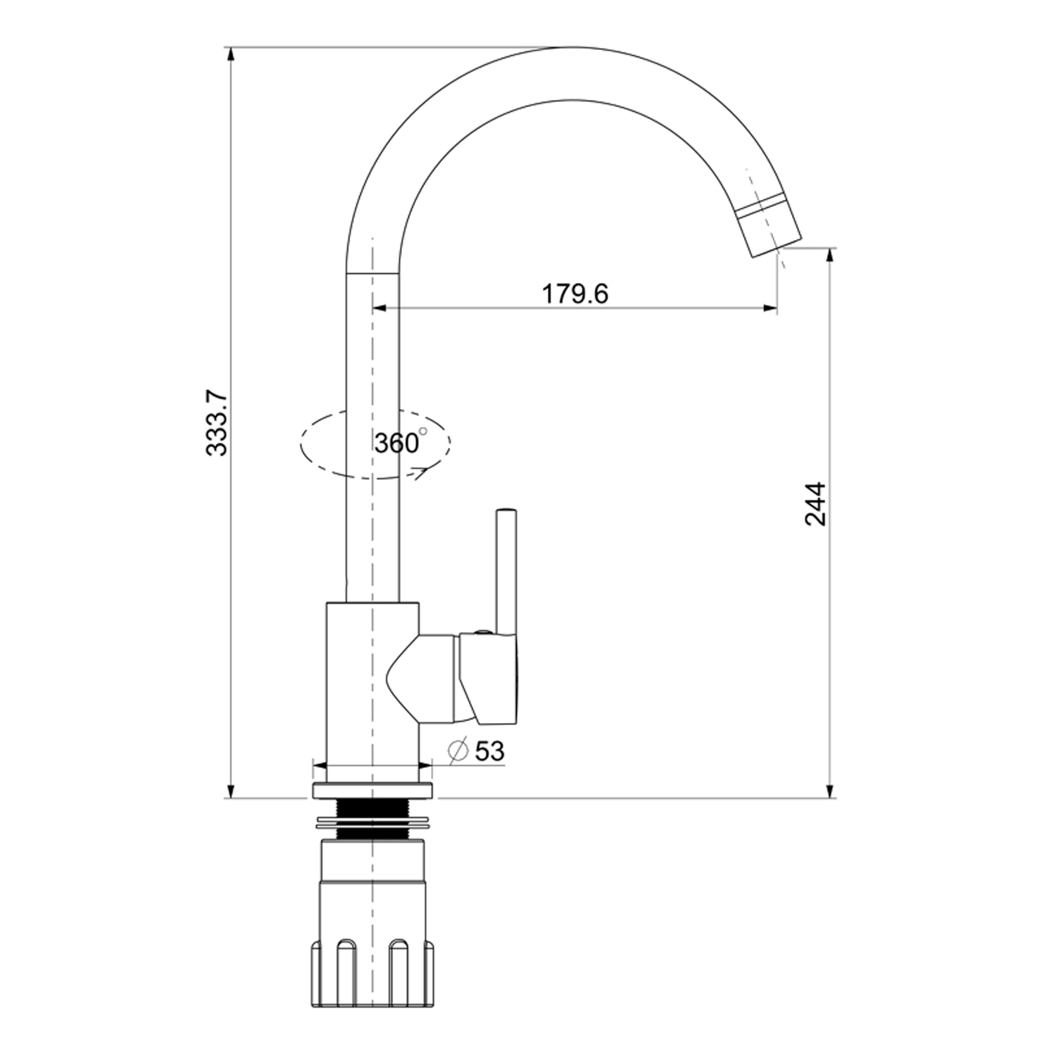 Смеситель для кухни Splenka S201.40.08, белый