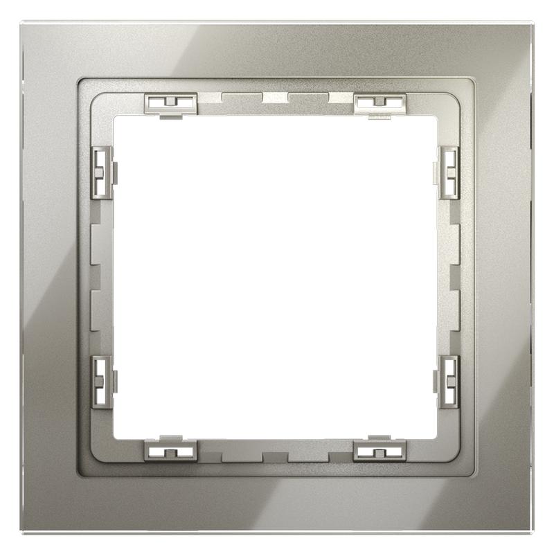 Рамка 1-м S70 стеклян. шелк Voltum VLS110104