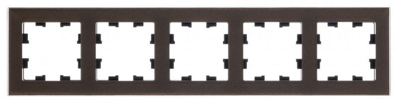 Рамка 5-м AtlasDesign Nature органич. стекло мокко SE ATN320605