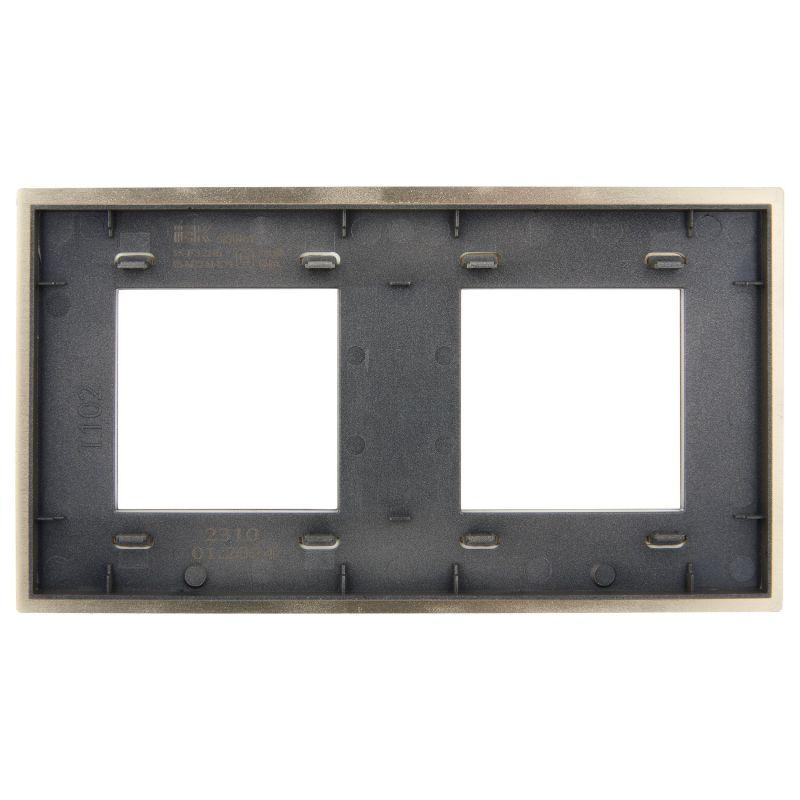 Рамка 2-м SKANDY SK-F32Sh металл шампань IEK SK-M22-M-K37