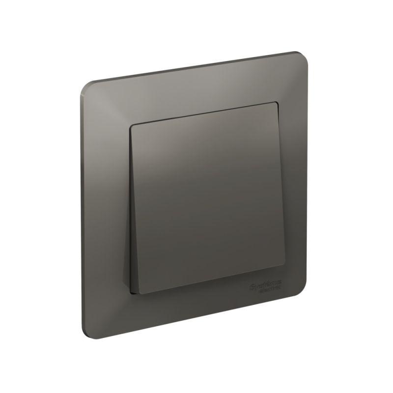 Рамка 1-м AtlasDesign Air сталь/дым. черн. SE ATN220901