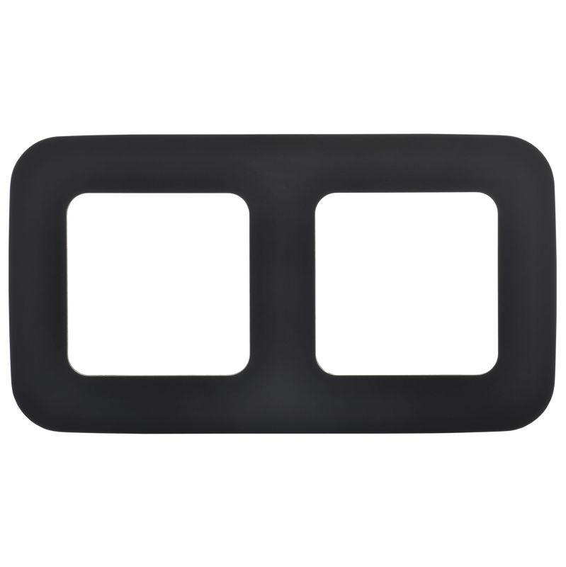 Рамка 2-м СП FLITE РУ-2-А-ФлЧ черн. IEK FI-M22-31-20-K02