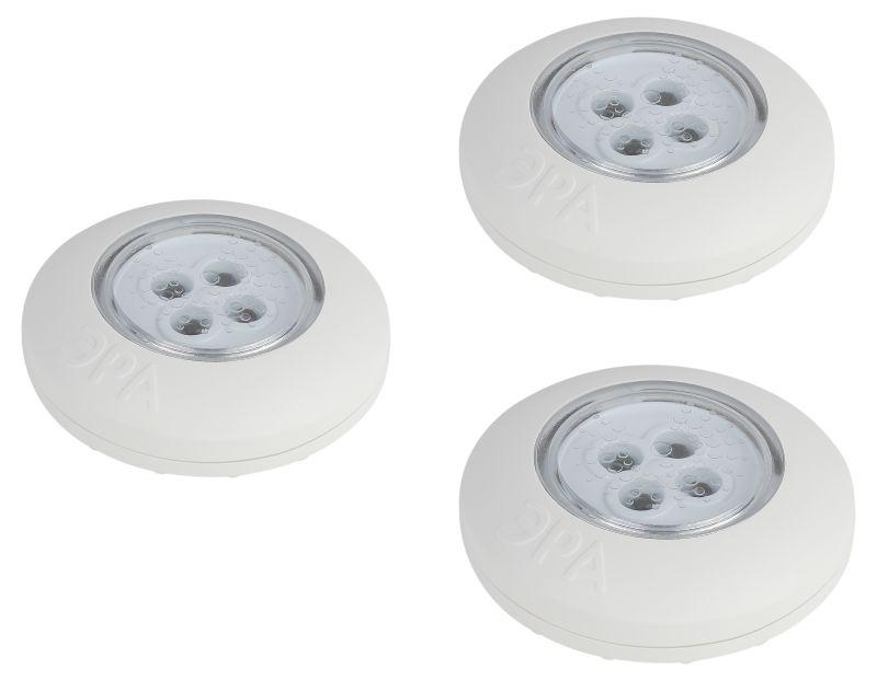 Фонарь светодиодный подсветка SB-803 пушлайт 4хLED на батарейках 3хААА бел. 3 шт ЭРА Б0052860