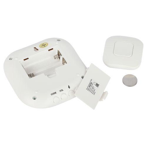 Звонок беспроводной дверной 36 мелодий BIONIC White бел. (в пакете) Эра Б0061074