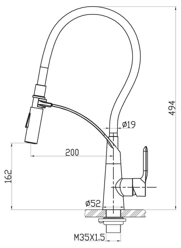 Смеситель для кухни BelBagno BB-LAM36-IN